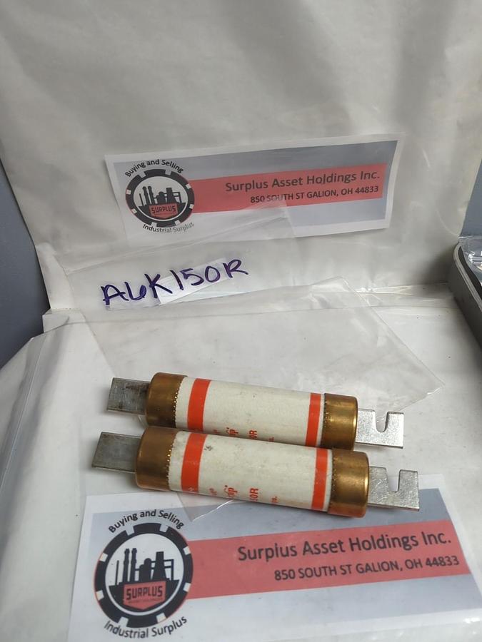 GOULD SHAWMUT,A6K150R,AMP-TRAP 150 AMP FUSE LOT OF 2 NOS