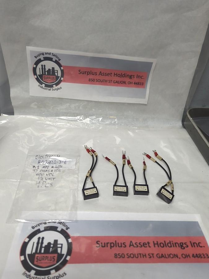 Used ELECTROCUBE,RG2031-3-6,RESISTOR 600VDC 1/2 WATT LOT OF 4 PRE-OWNED