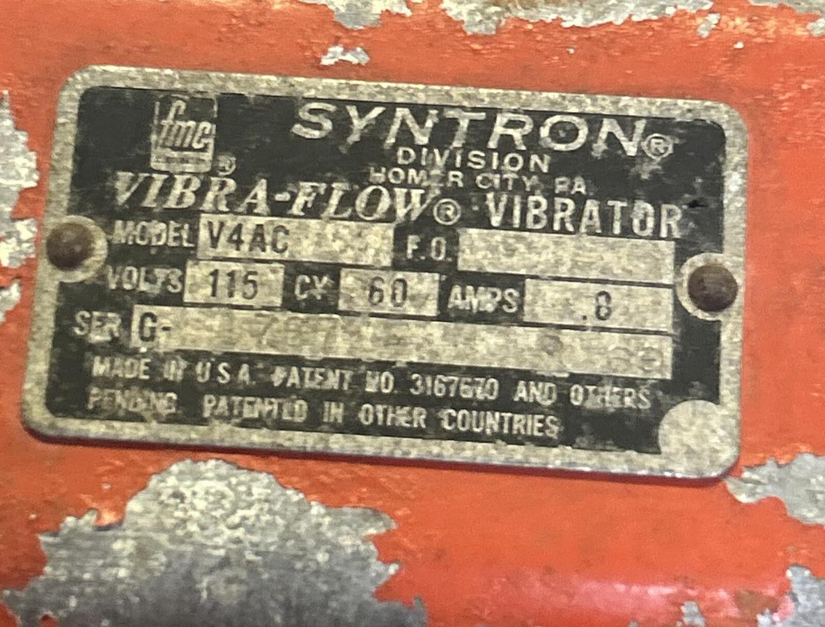 Used SYNTRON,V4AC,VIBRA-FLOW VIBRATOR 115V .8A