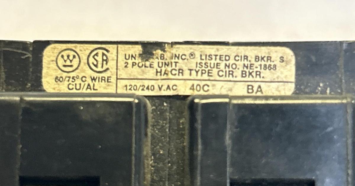 Used WESTINGHOUSE,HACR220,CIRCUIT BREAKER 20A 120/240V 2P LOT OF 3