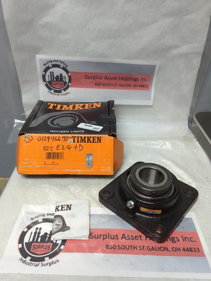 TIMKEN,RCJC1-1/2,FLANGE BEARING 4-BOLT BASE 1-1/2 INCH BORE NOS