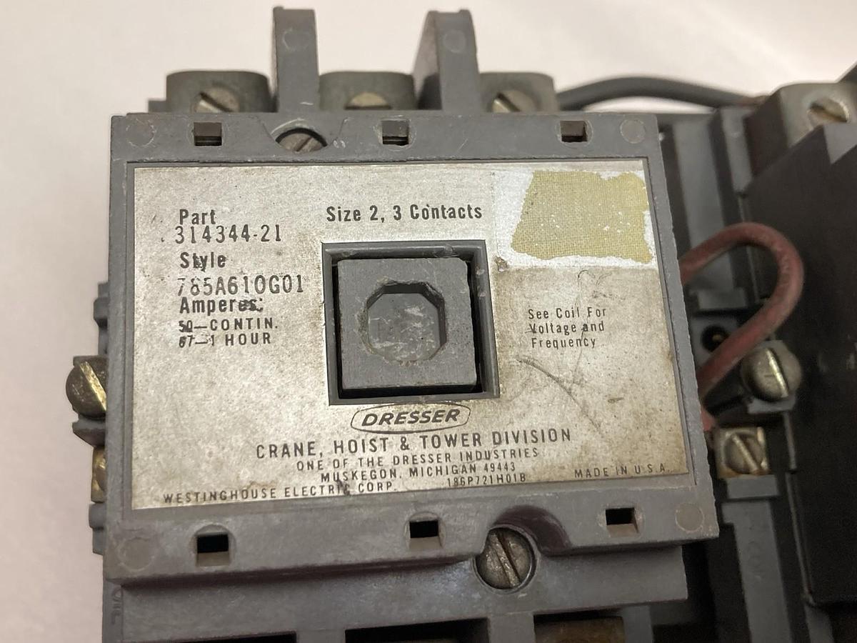 Used Dressar,314344-21,Size 2 Reversing Contactor 110V 50A