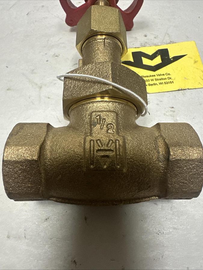 Milwaukee,300SWP 1000WOG,1/2" Brass Gate Valve Fig 593A