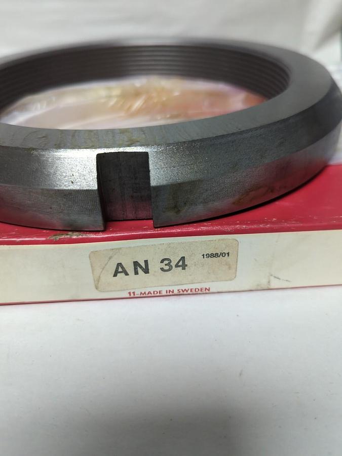 SKF,AN 34,BEARING LOCK NUT NOS