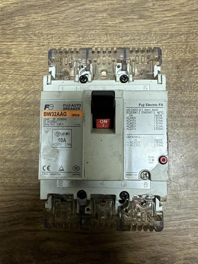 Used Fuji Electric,BW32AAG-3P010,Auto Breaker