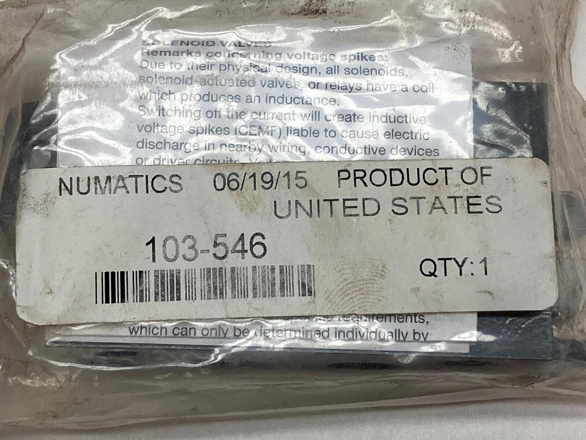 Used Numatics,103-546,Pneumatic Manifold Block