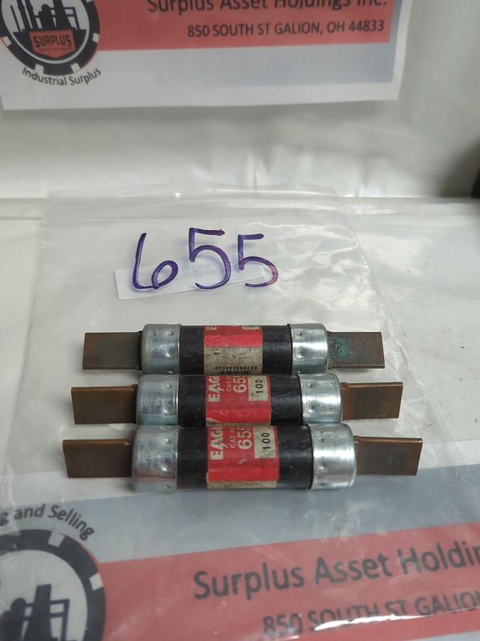 Used EAGLE,655,FUSE 100 AMP LOT OF 3 PRE-OWNED