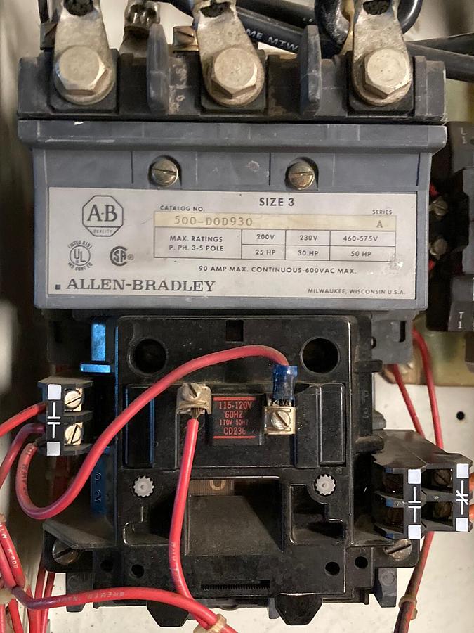 Used Allen-Bradley,2100 2112B,Size 3  Fused MCC 32 INCH Starter Feeder Bucket