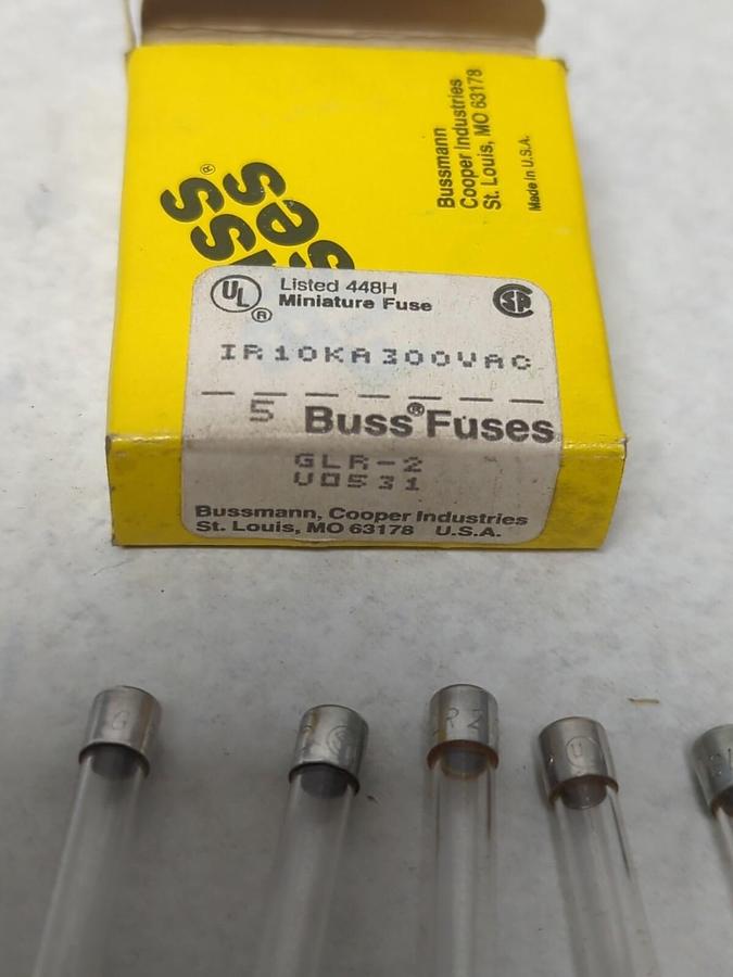 COOPER BUSSMANN,GLR-2,BUSS 2 AMP FUSES BOX OF 5 NOS