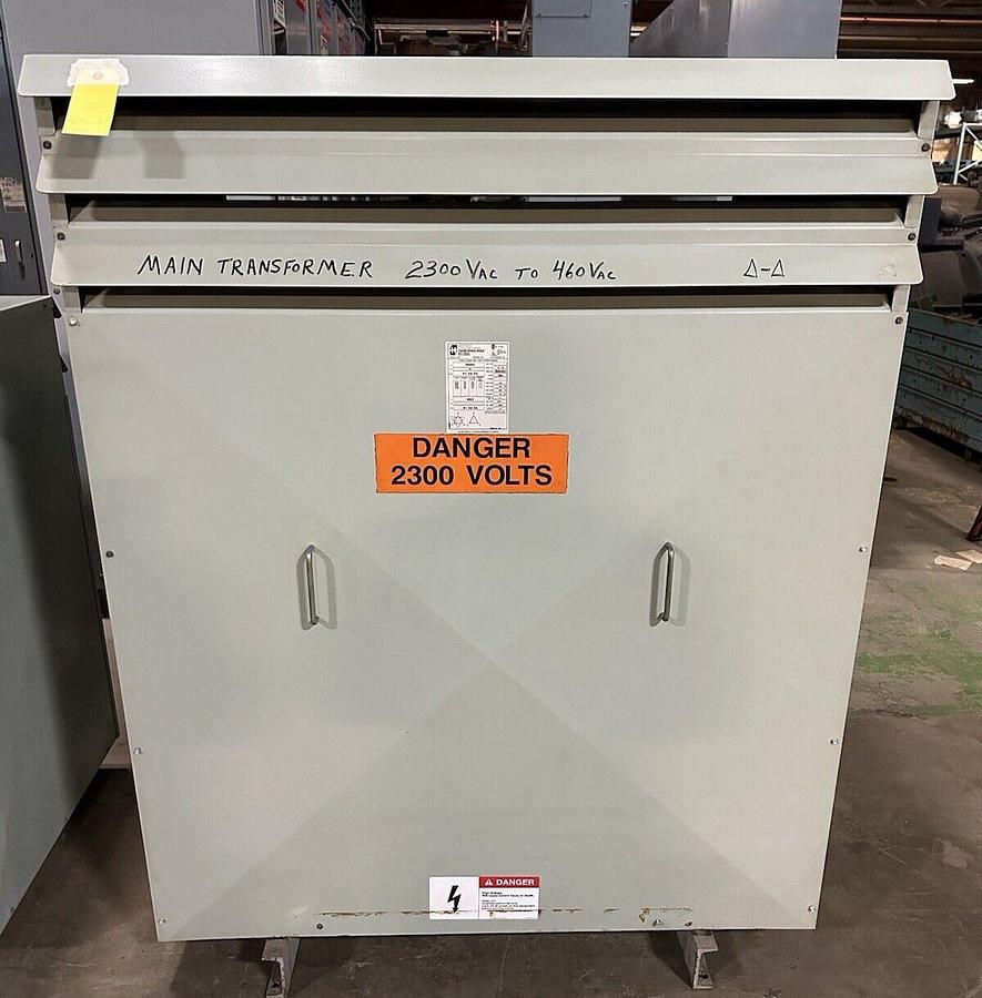 Used Hammond,K500QJAB1D,Transformer 500KVA HV-2300V LV-460V 3PH