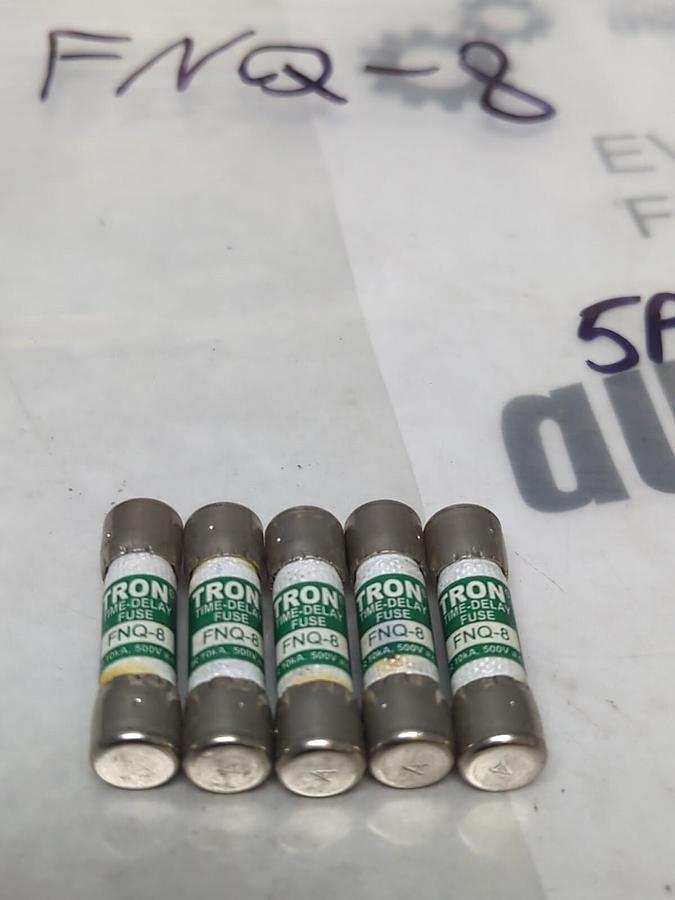 COOPER BUSSMANN,FNQ-8,TRON 8 AMP FUSE LOT OF 5 NOS