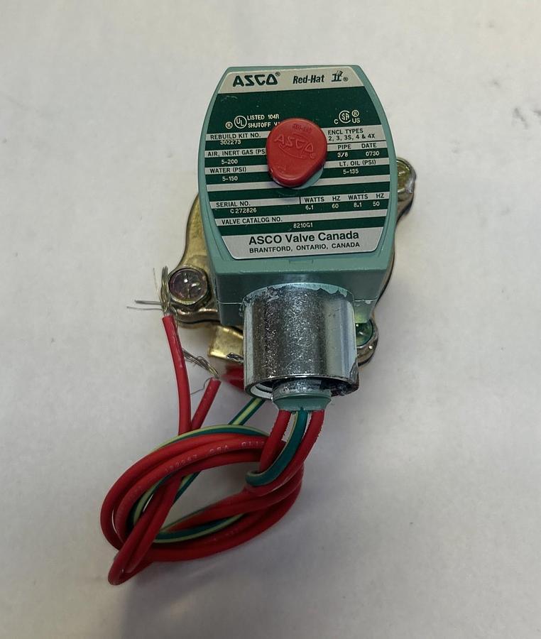 ASCO,8210G1,SOLENOID VALVE 3/8INCH 120V NOS