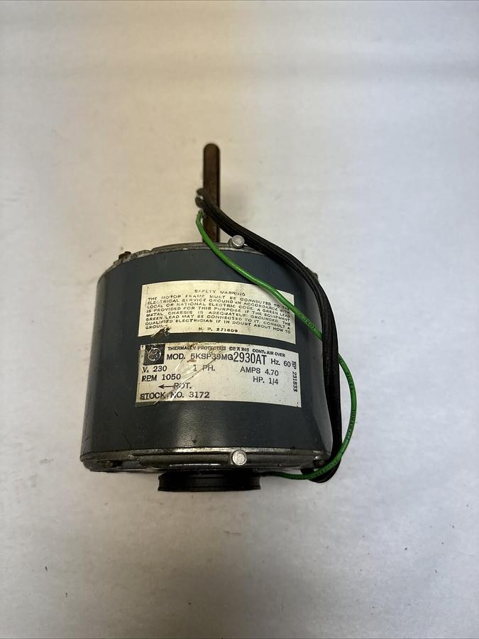 Used GE,5KSP39MG 2930AT,1/4HP 1050RPM 230V Single Phase Blower Motor (G006)