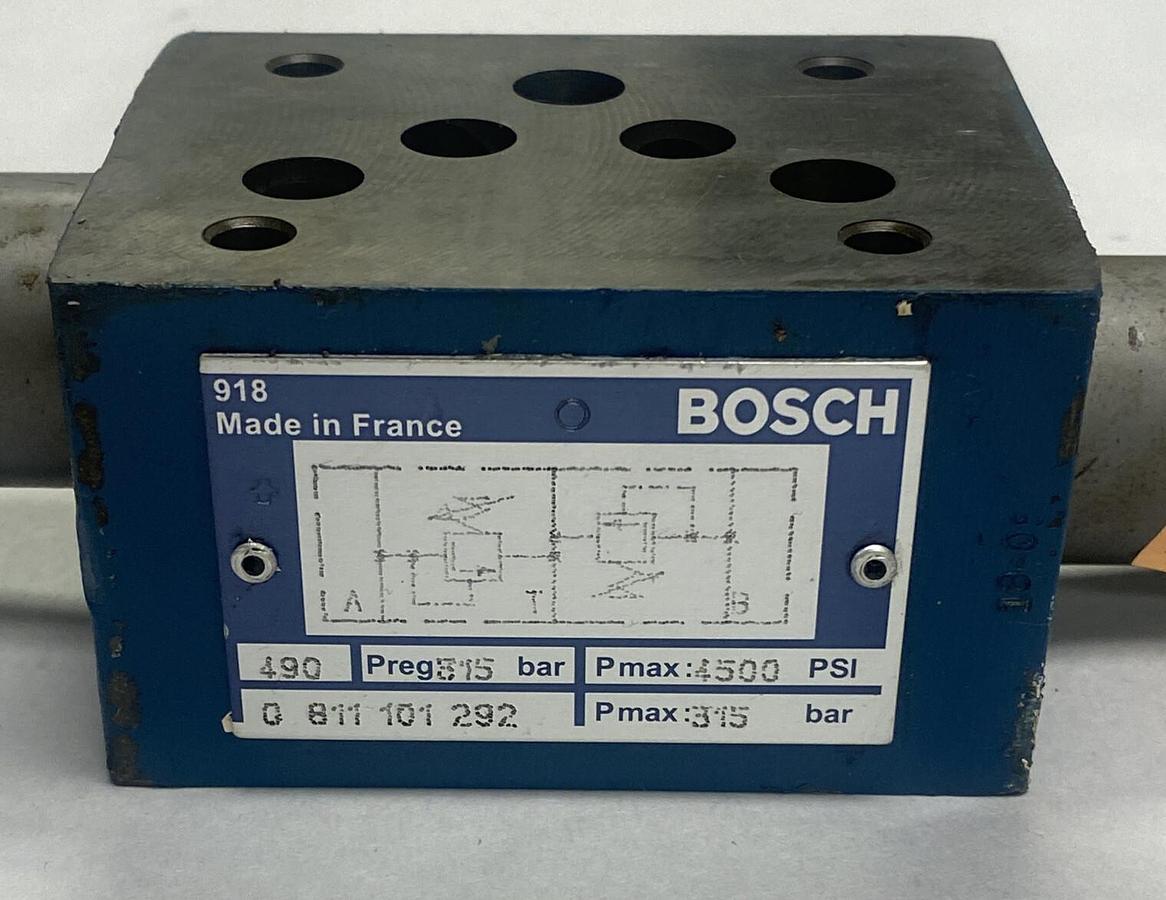 Used BOSCH,0811101292,Hydraulic Valve