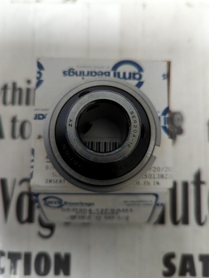 AMI BEARING,SER204-12FSAM1,INSERT BEARING SET SCREW COLLAR W/SNAP RING 3/4INBORE