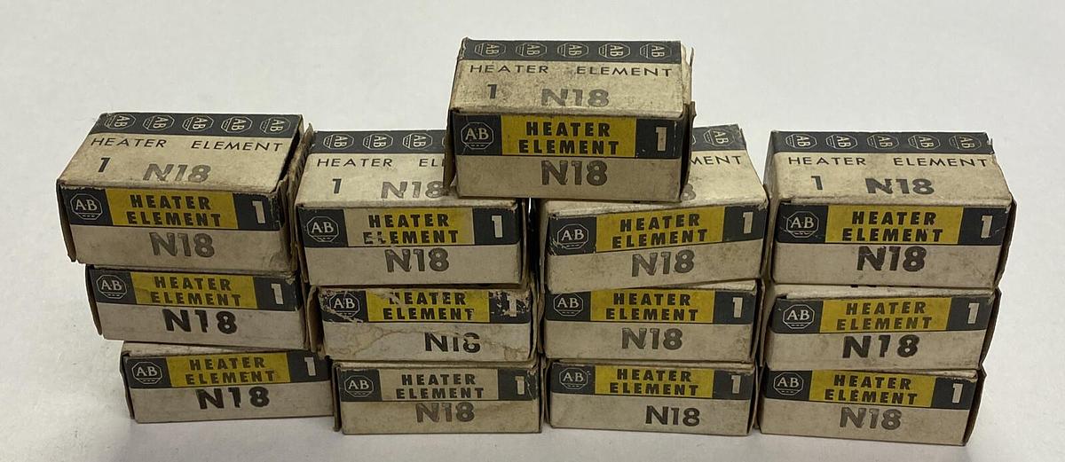 ALLEN BRADLEY,N18,OVERLOAD RELAY HEATER ELEMENT LOT OF 13 NOS