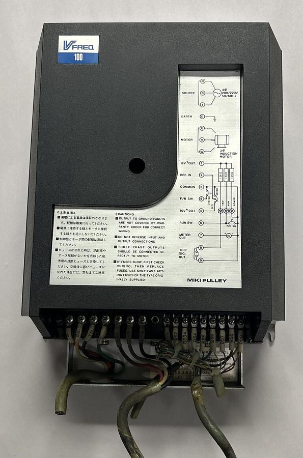 Used MIKI PULLEY,VFD103FTND01,AC MOTOR CONTROL