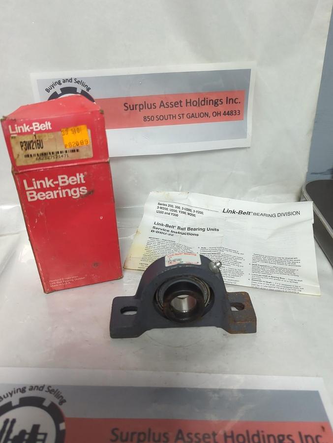 LINK BELT,P3W216U,PILLOW BLOCK BEARING 1 INCH BORE NOS