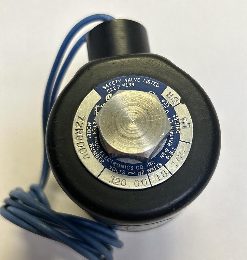 Used PETER PAUL ELECTRONICS,72R9DCV,SOLENOID VALVE