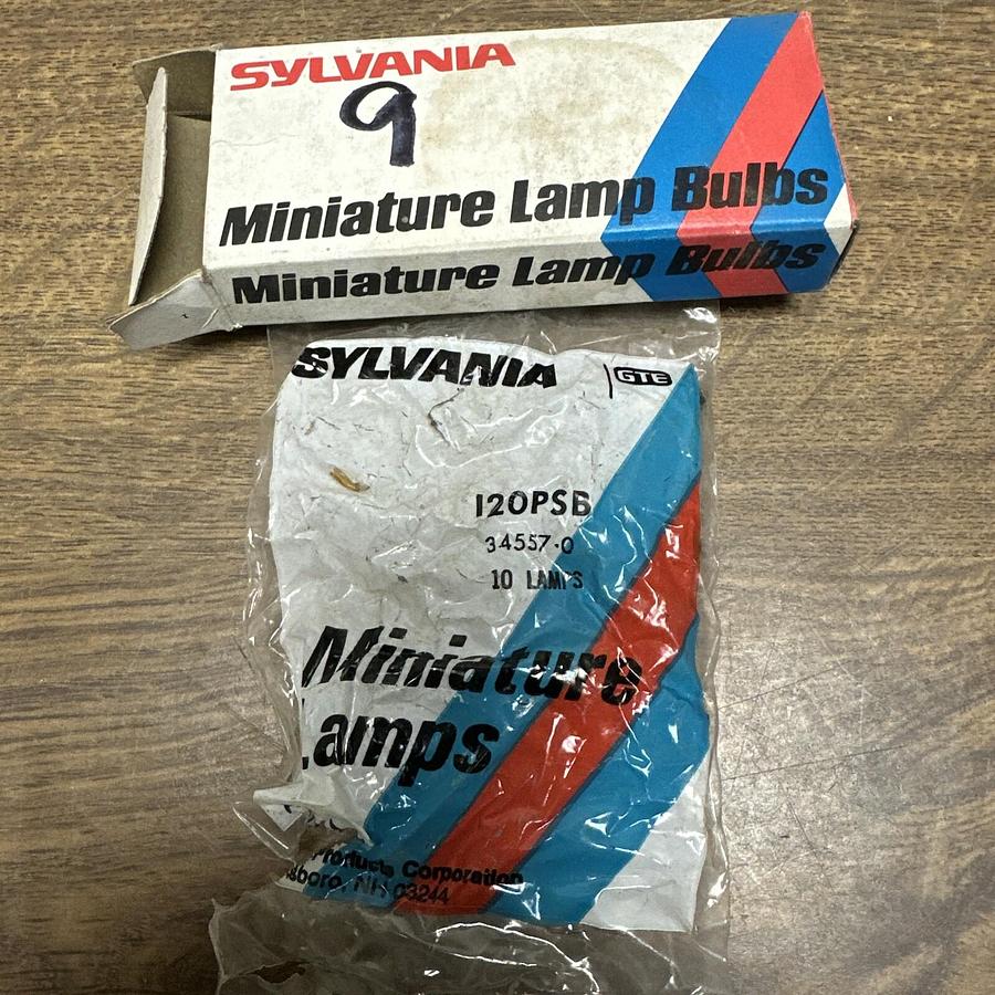 Sylvania,120PSB,Miniature Lamp Bulbs Total of 9