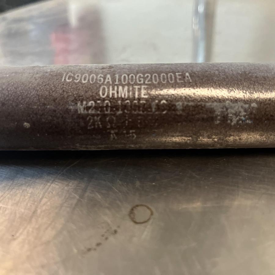 Used OHMITE,IC9006A100G2000EA,RESISTOR 100W 2000 OHMS