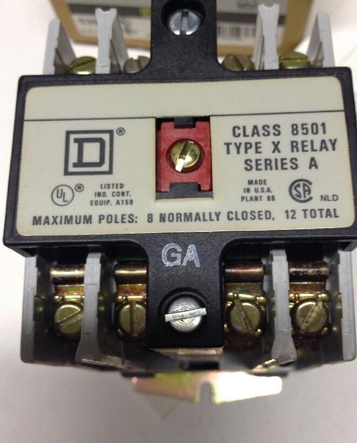 Square D,8501,Type X060V02 AC Control Relay