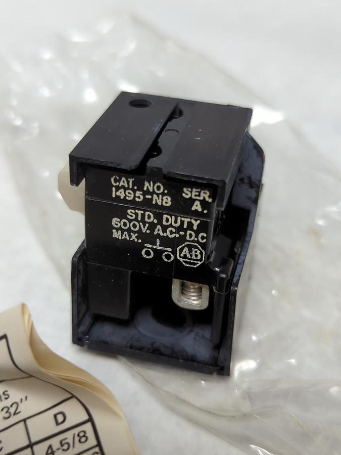ALLEN-BRADLEY,1495-N8.SERIES A AUXILIARY CONTACT TYPE 3 SIZE 0-4 NOS
