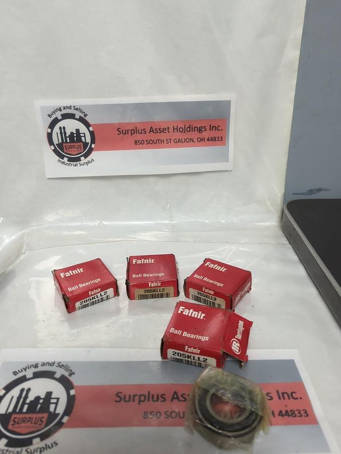FAFNIR,205KLL2,DEEP GROOVE BALL BEARING LOT OF 4 NOS