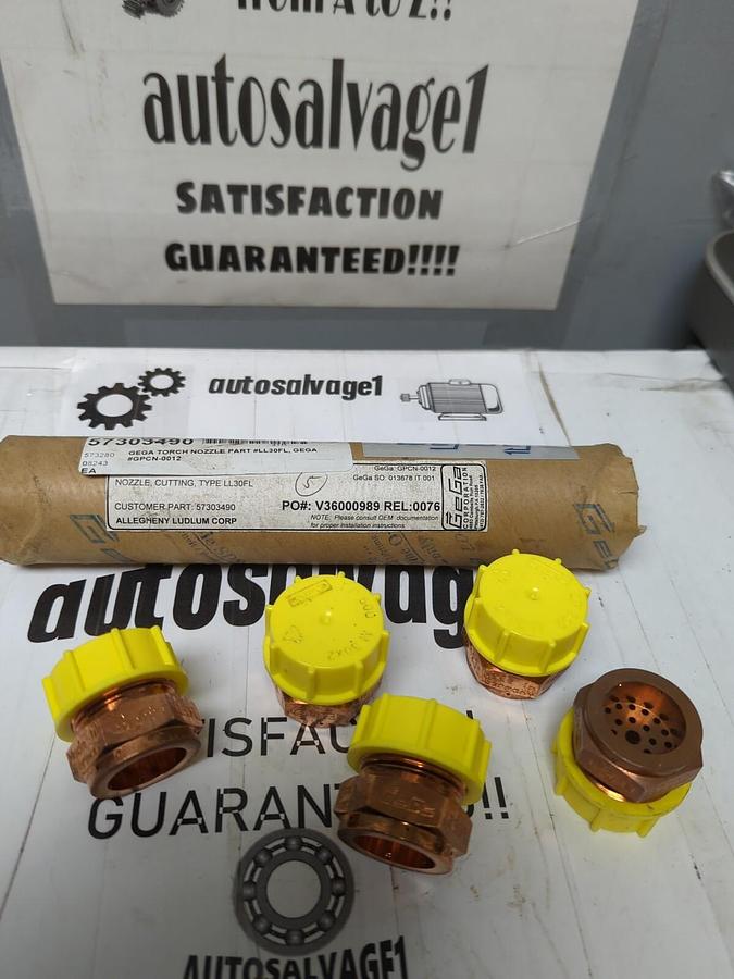 GEGA,TYPE LL30FL,CUTTING NOZZLE LOT OF 5 NOS