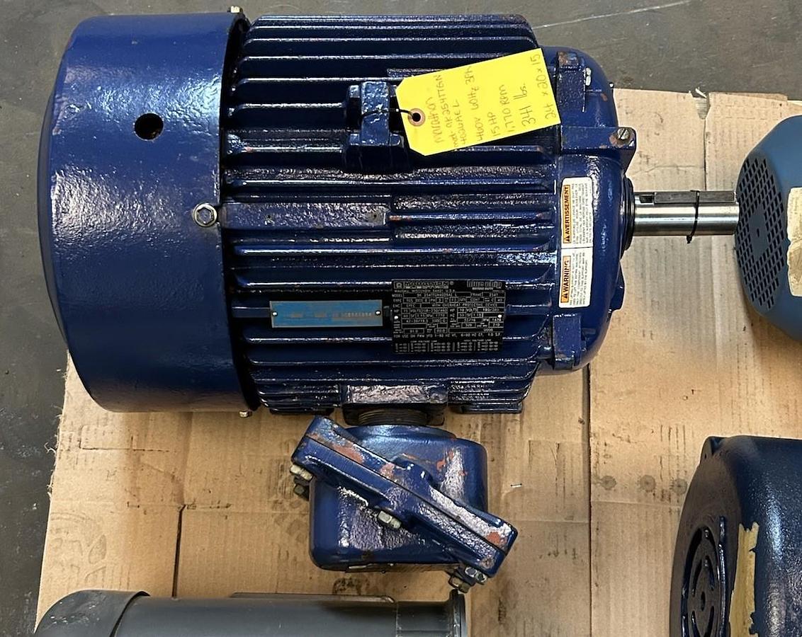 Used MARATHON ELECTRIC,9K254TTGN4026AEL,SEVERE DUTY MOTOR 15HP 460V 1770RPM 254T FR