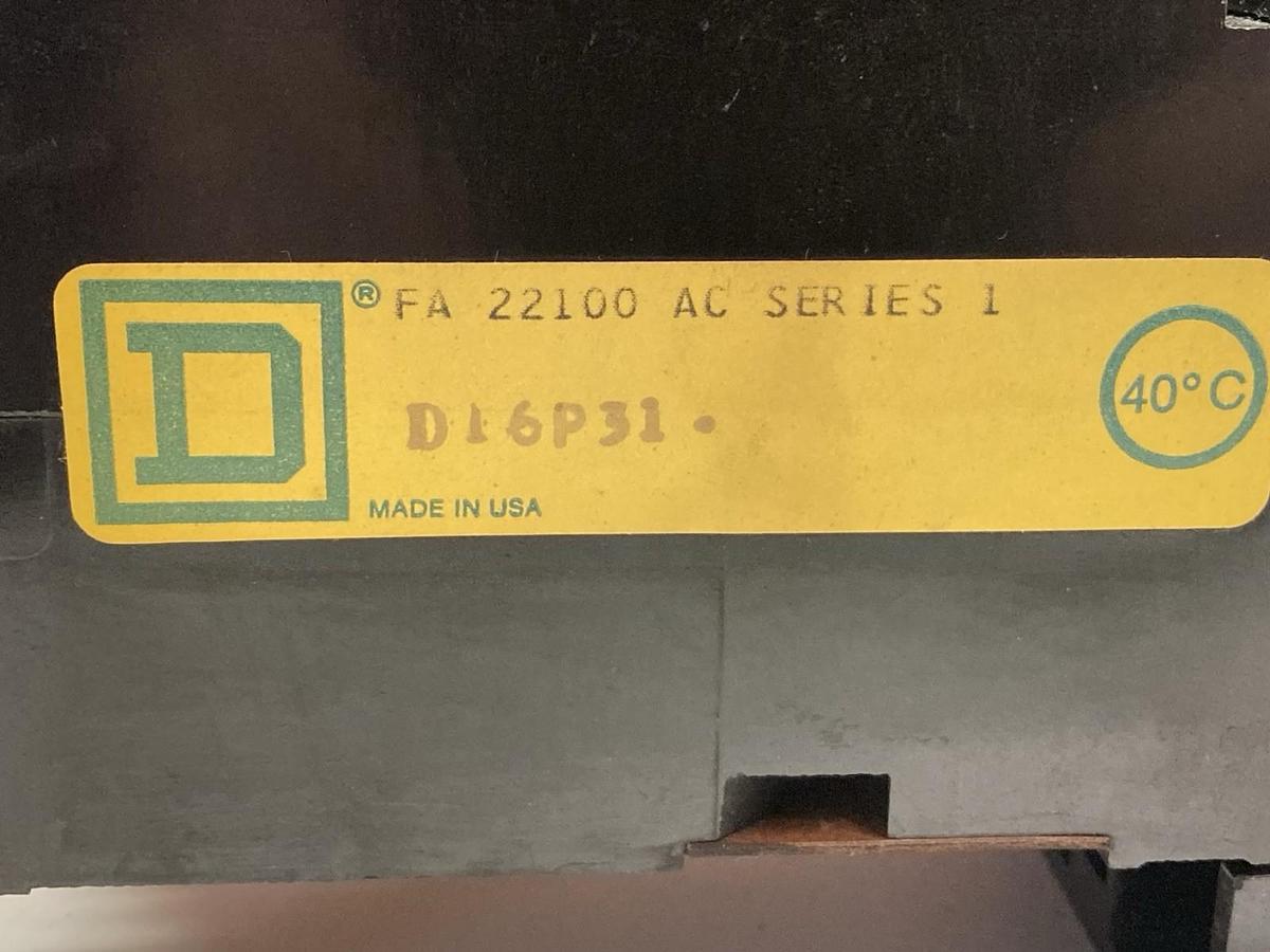 Square D,FA 22100-AC,2-Pole Circuit Breaker 100A 240Vac