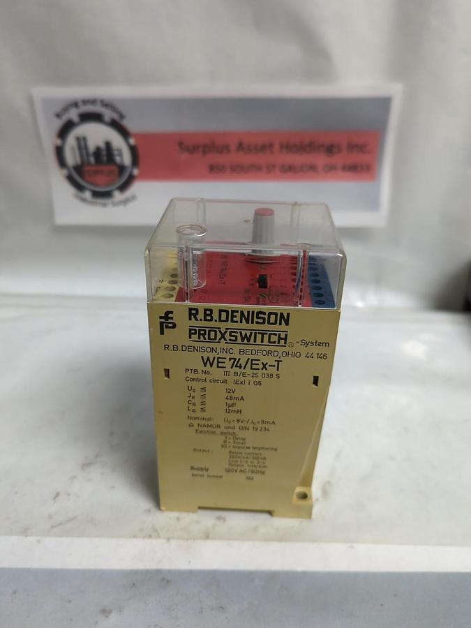 Used R.B. DENISON,WE74/EX-T,PROXSWITCH 120VAC 60HZ PRE-OWNED