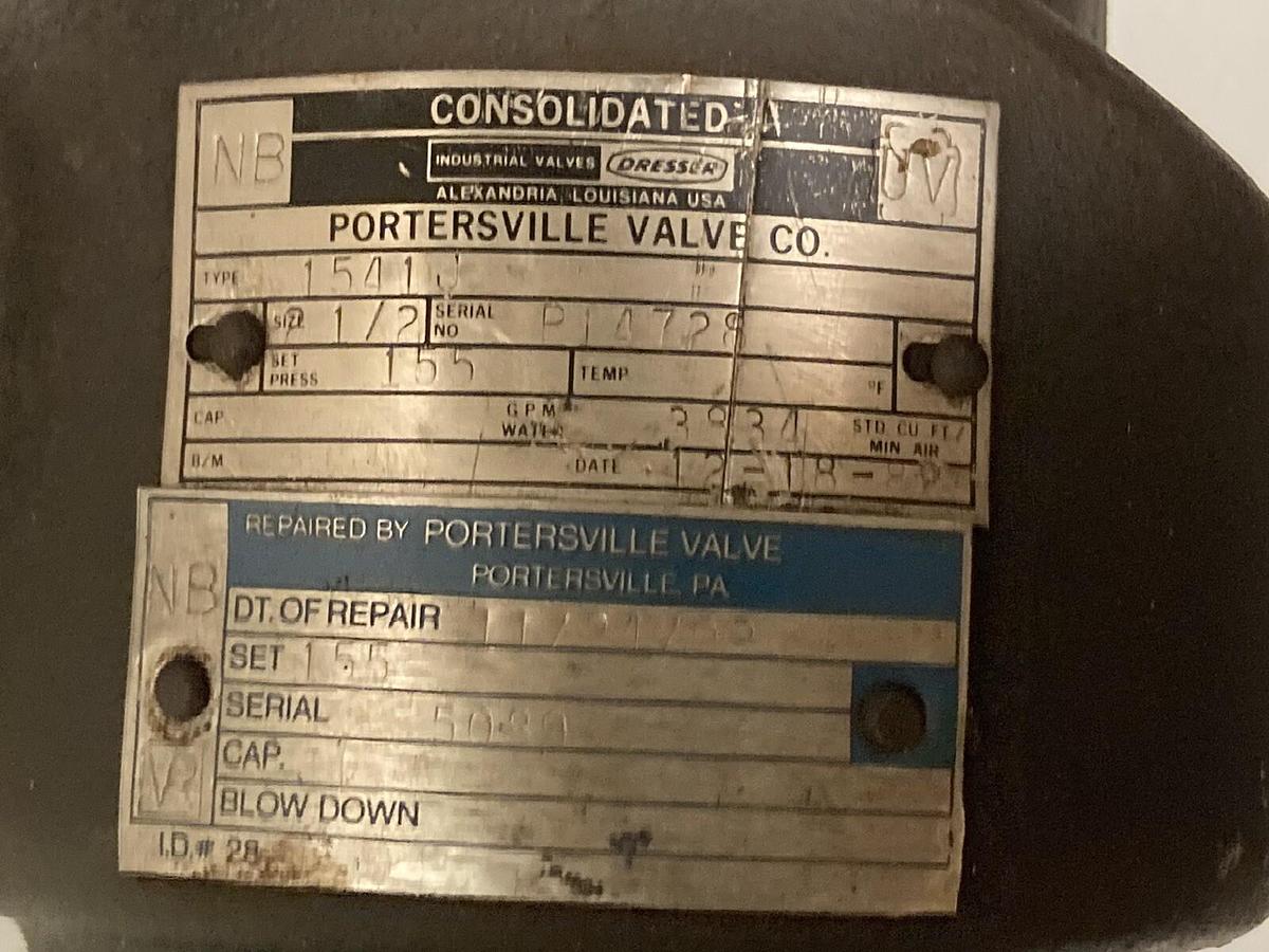 Used Portersville Valve Co.,1541J,Consolidated Safety Valve Size 2 1/2