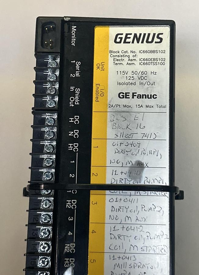 Used GE FANUC,IC660BBS102,GENIUS BLOCK I/O MODULE