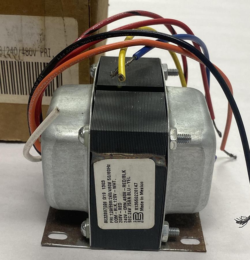Basler,TRR00475,Transformer 75VA 120/208/240/480V NOS