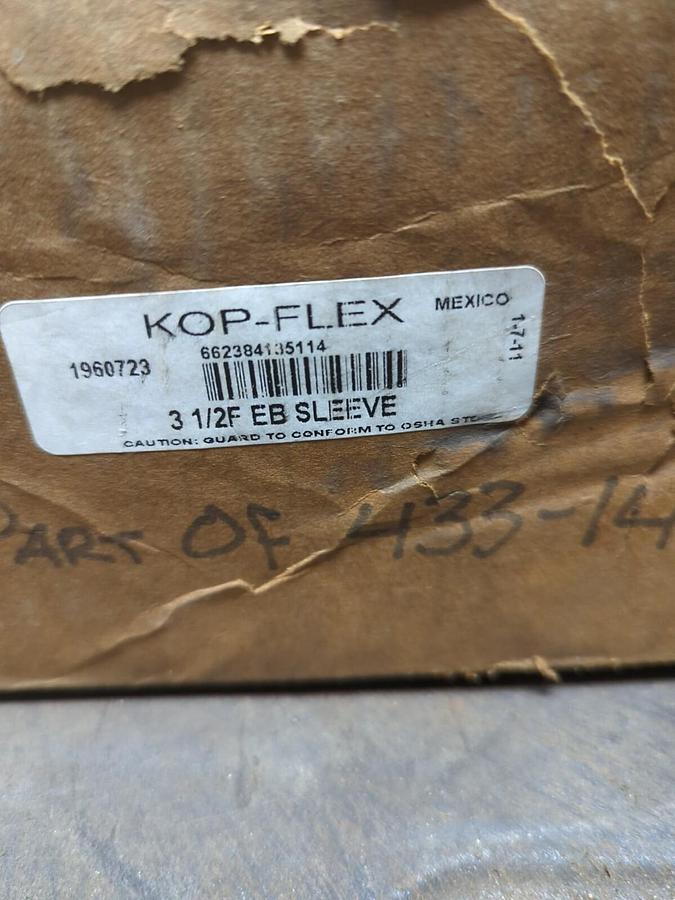 KOP-FLEX,1960723 3-1/2F EB,SLEEVE & 3-1/2F HUB SET NOS