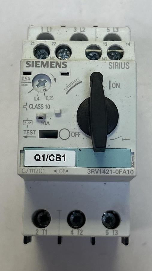 Used SIEMENS,3RV1421-0FA10,MOTOR STARTER