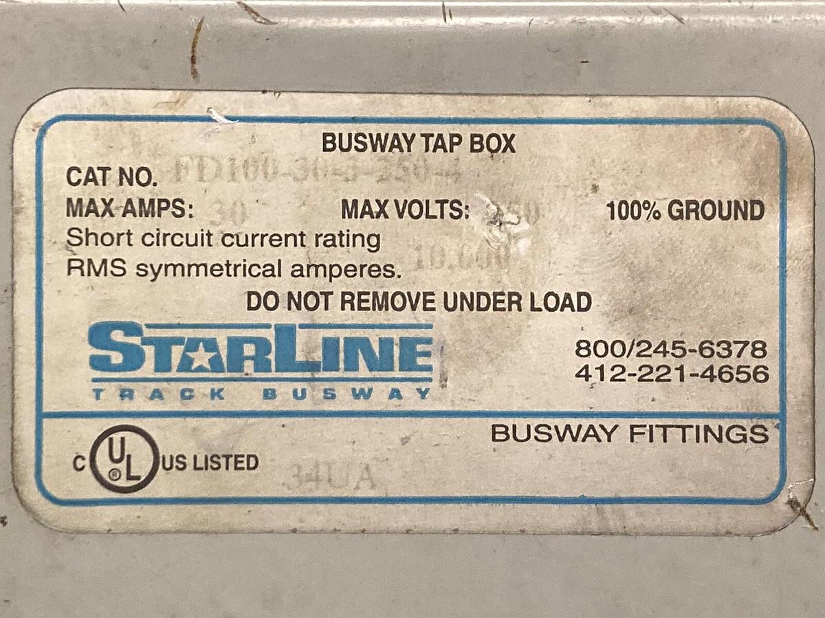 Used StarLine,FD100-30-3-250-4,Busway Tap Box