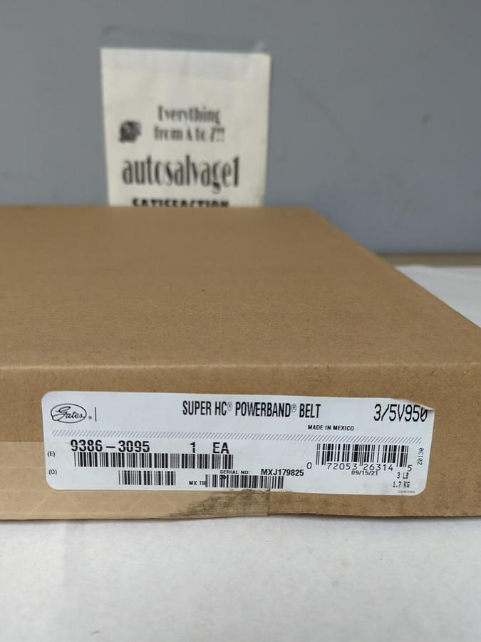 GATES,9386-3095,SUPER HC POWERBAND V-BELT 3/5V950 NEW IN BOX