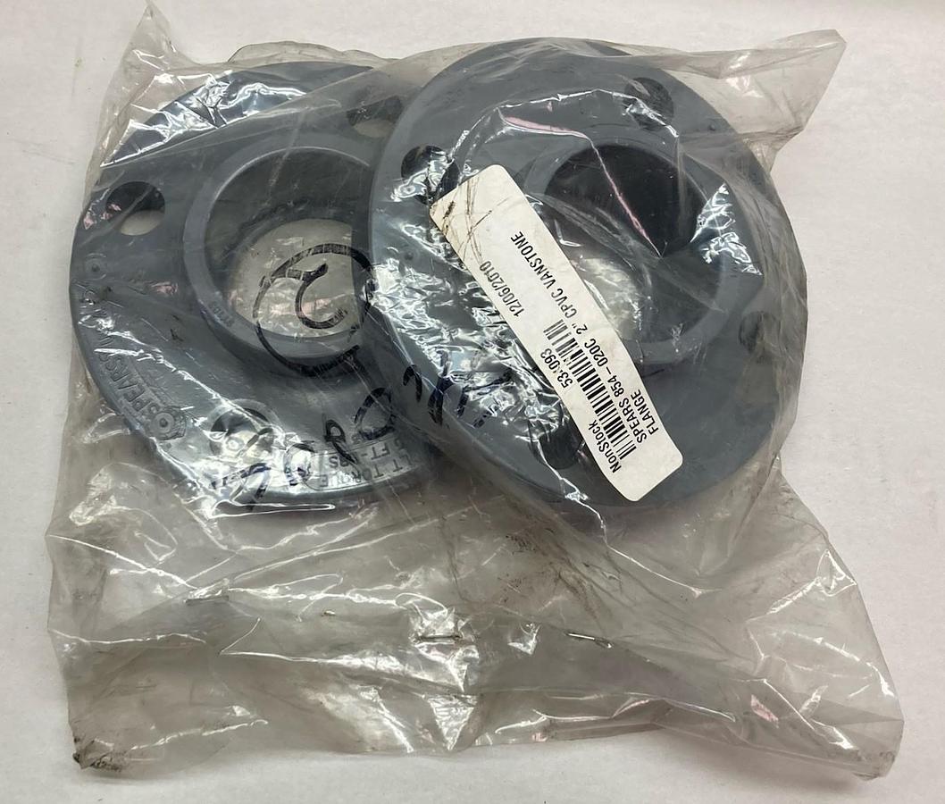 Used Spears Schedule,854-020C,2 Inch CPVC Vanstone Flange Slip Spears