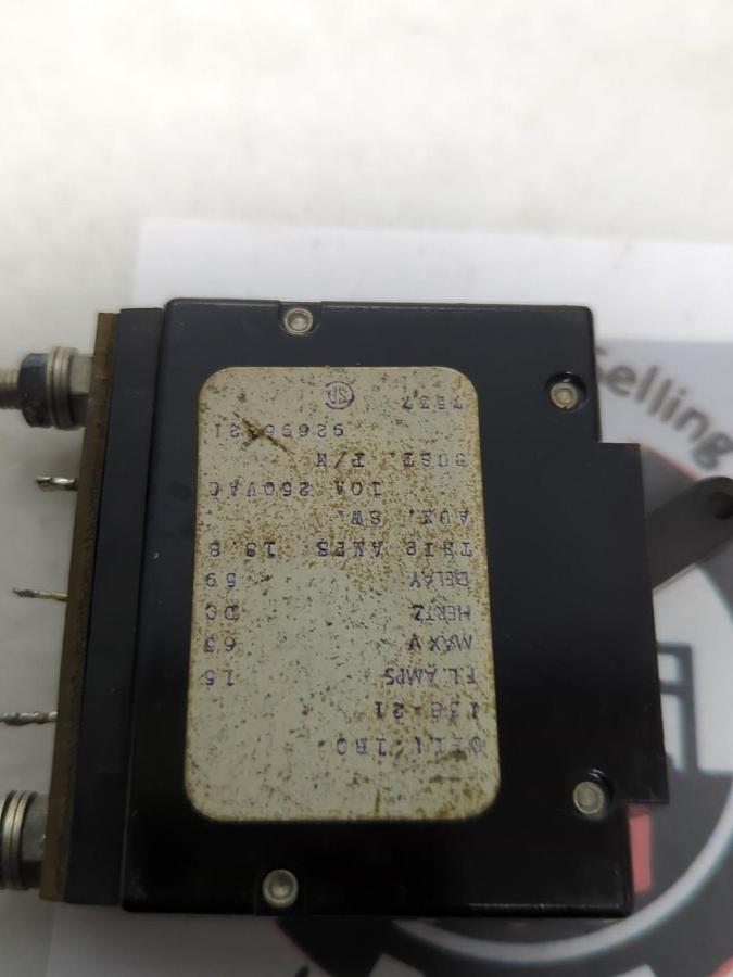 Used AIRPAX,UPL1-120-138-41,CIRCUIT BREAKER 10A 250VAC LOT OF 3 PRE-OWNED