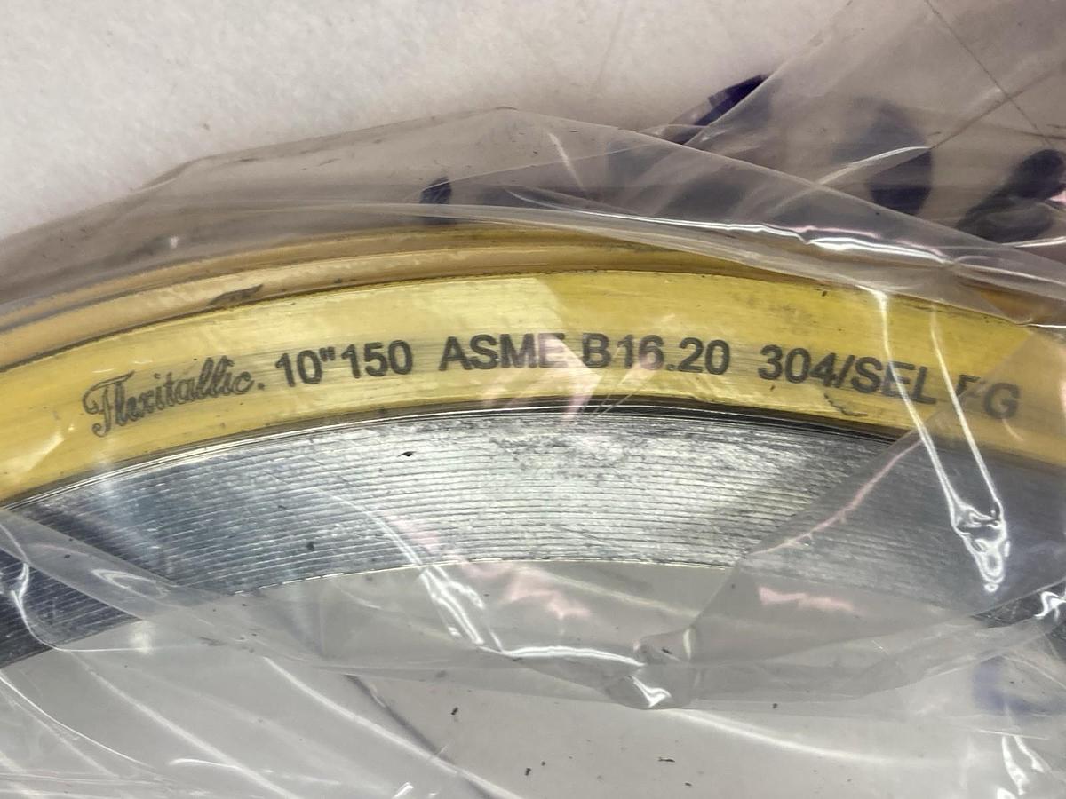 Flexitallic,150 ASME,10 Inch Spiral Round Gasket B16.20 304L/SEL LOT OF 6