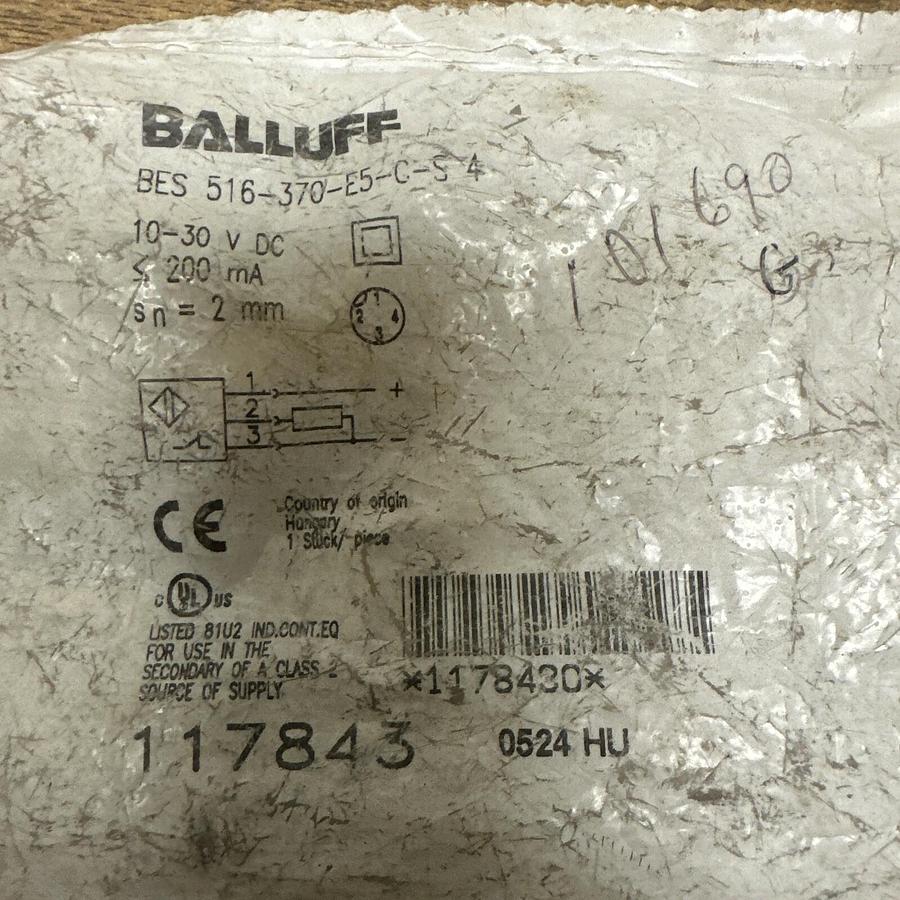 Used Balluff,BES-516-370-E5-C-S4,Proximity Switch