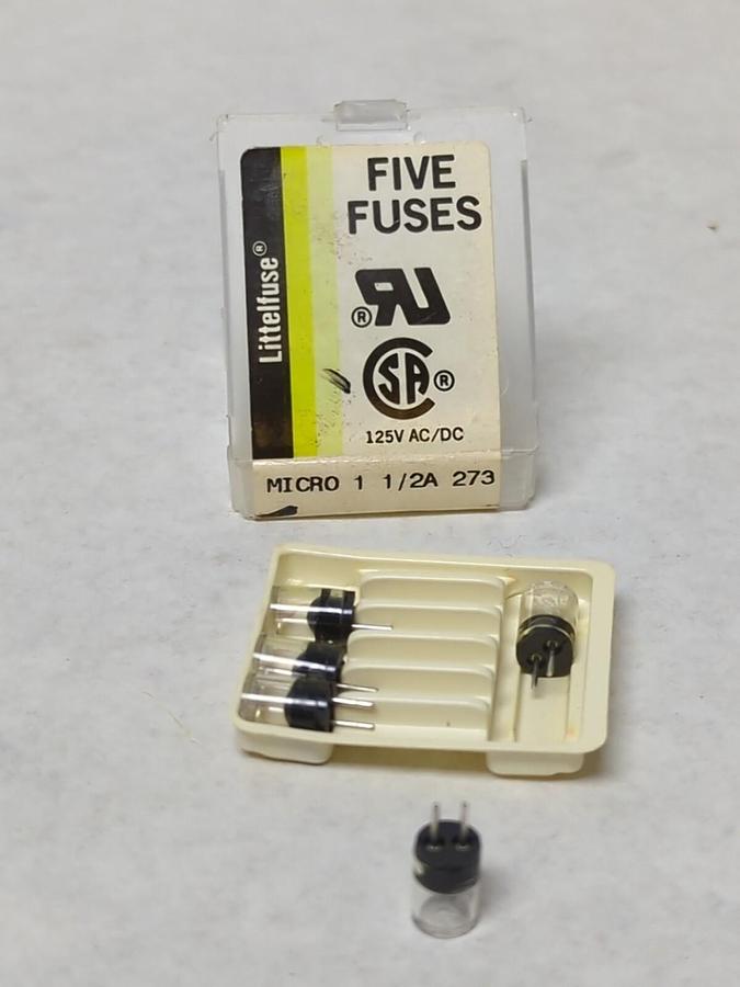 LITTELFUSE,1 1/2A 273,MICRO FUSES PACK OF 5 NOS