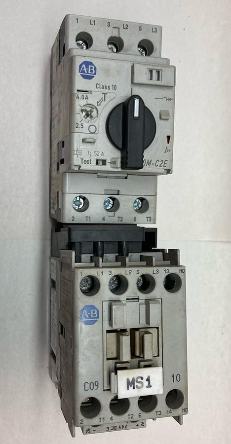 Used Allen-Bradley,140M-C2E-B40,Protector Circuit Breaker w/100-C09E*10 Contactor