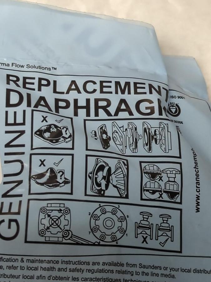 CRANE,A-025425,1 INCH REPLACENT DIAPHRAGM NOS