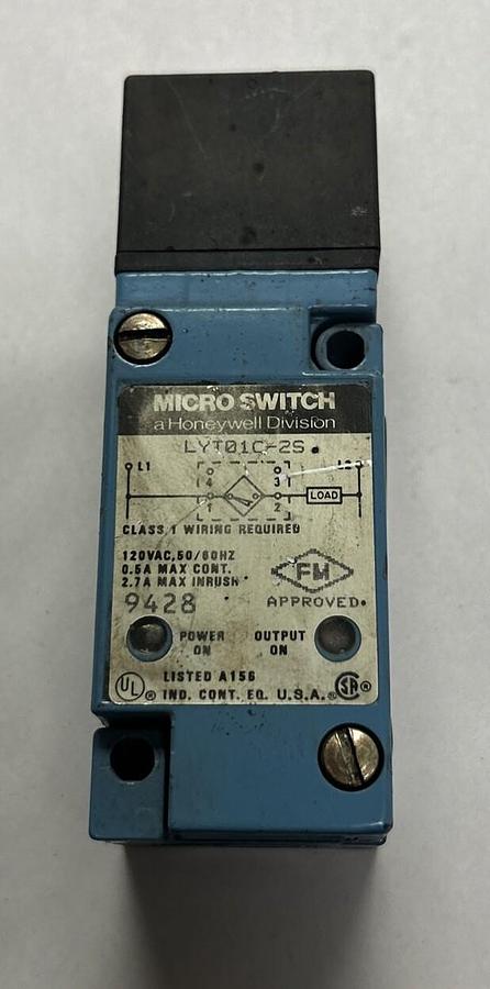 Used HONEYWELL MICROSWITCH,LYT01C-2S,PROXIMITY SWITCH