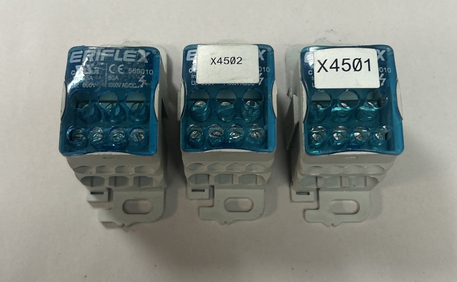 Used ERIFLEX,569010,DISTRIBUTION BLOCK LOT OF 3