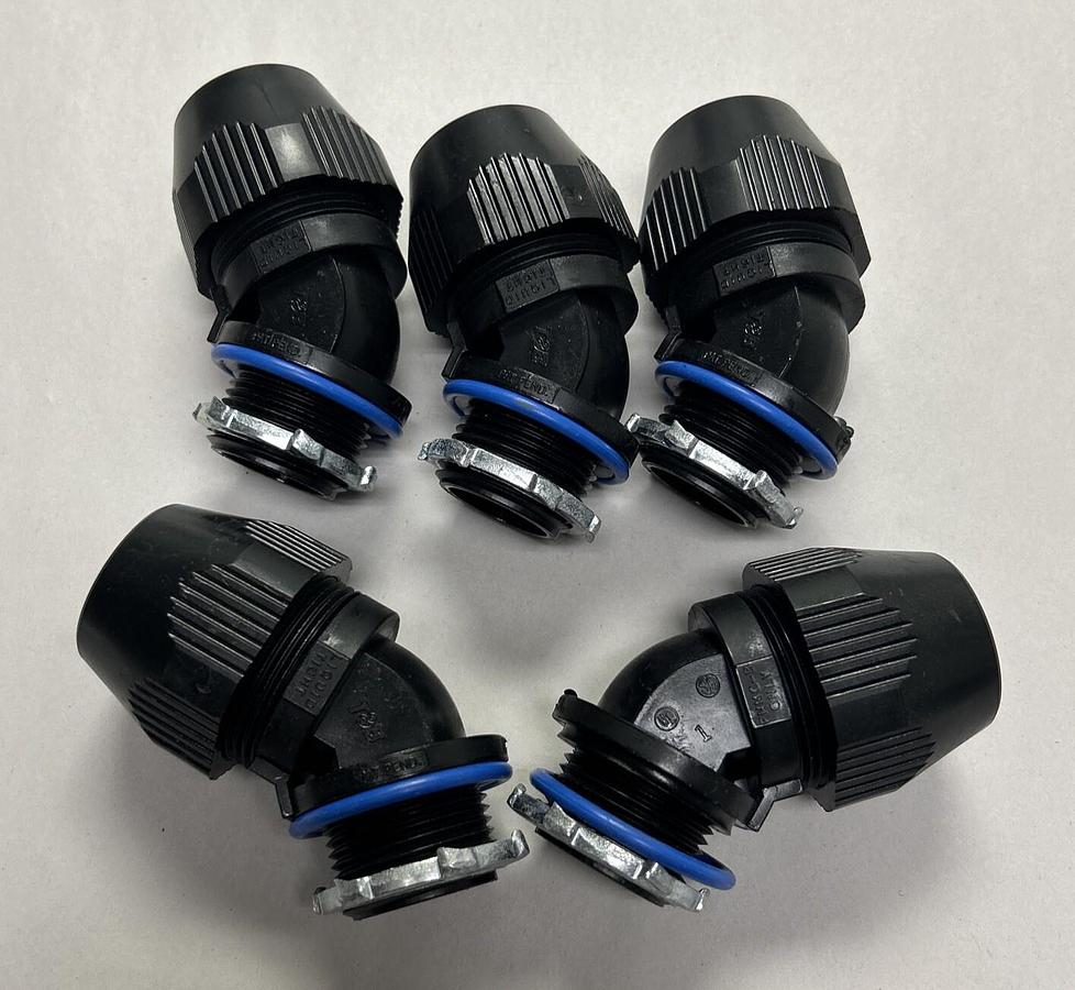 THOMAS & BETTS,LT4100P,1" 45 DEG BULLET CONNECTOR LOT OF 5 NOS