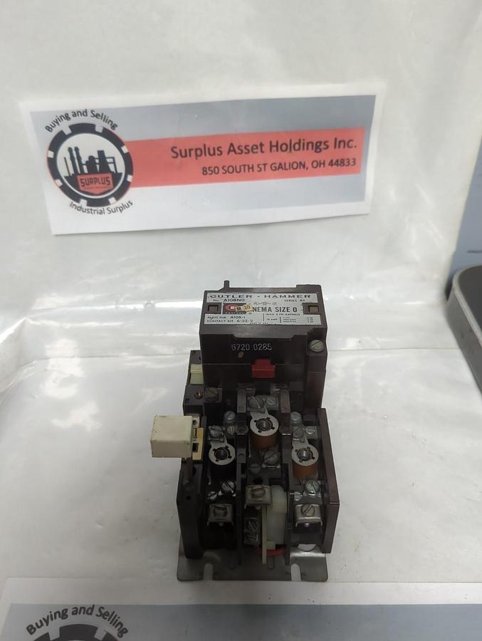 Used CUTLER HAMMER,A10BN0,SERIES A1 NEMA SIZE 0 CONTACTOR/MOTOR STARTER PRE-OWNED